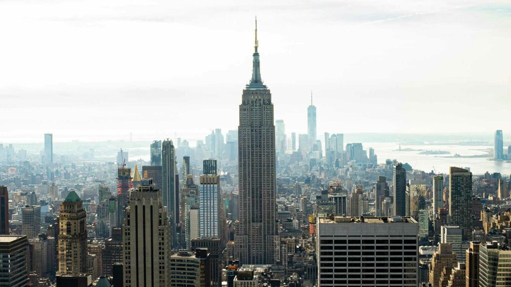 Manhattan skyline with the Empire State Building